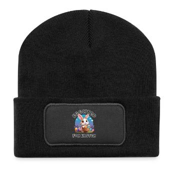 Eggcited for Easter - Recycled Patch Beanie - black - Front