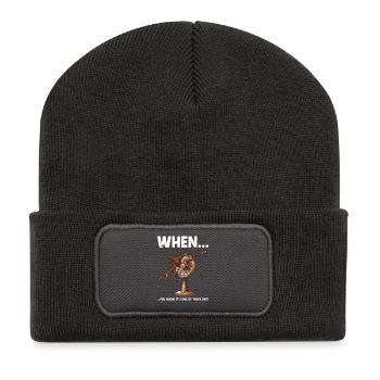 Funny Meme Disaster Murphy's Law Office Colleagues - Recycled Patch Beanie - dark grey - Front