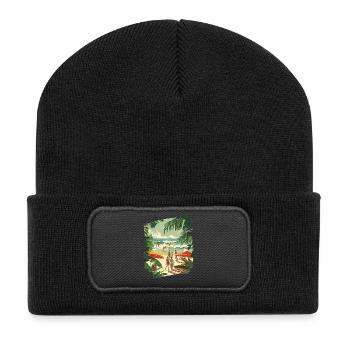 Surfer - Recycelte Patch Beanie - Schwarz - Vorne