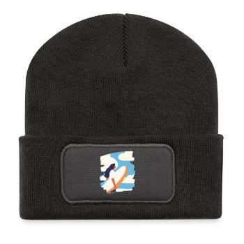 Surfer - Recycelte Patch Beanie - Dunkelgrau - Vorne