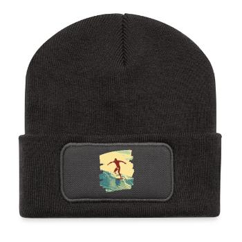 Surfer - Recycelte Patch Beanie - Dunkelgrau - Vorne