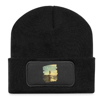 Stand-up-paddle SUP - Recycelte Patch Beanie - Schwarz - Vorne