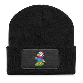Parrot Christmas Roller Skates - Recycled Patch Beanie - black - Front