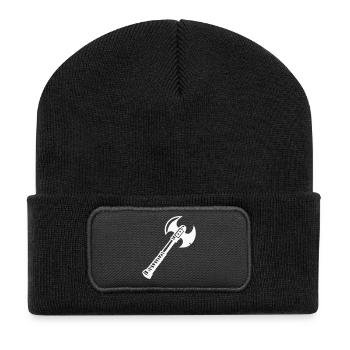 axt 1 - Recycelte Patch Beanie - Schwarz - Vorne