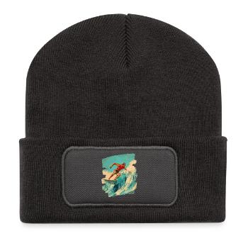 Surfer - Recycelte Patch Beanie - Dunkelgrau - Vorne
