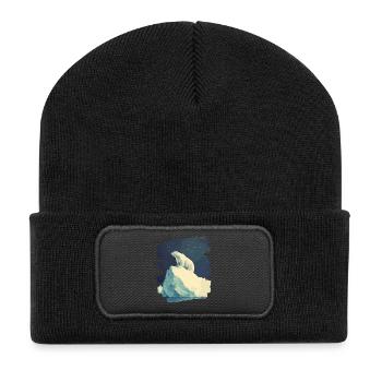 Polar bear - Recycled Patch Beanie - black - Front