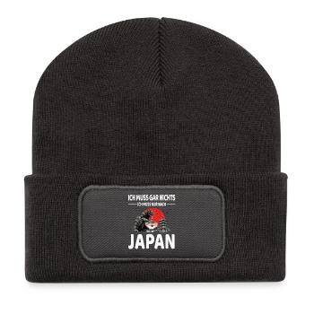 Japan - Recycelte Patch Beanie - Dunkelgrau - Vorne