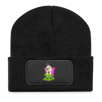 Butterfly Leaf - Recycled Patch Beanie - black - Front