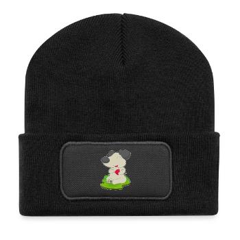 Dog Poker Cartes de poker - Beanie recyclé à patch - noir - Devant