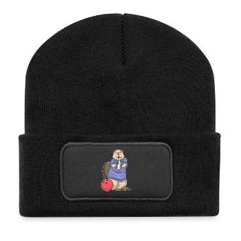 Beaver Bowling Bowling Ball - Recycled Patch Beanie - black - Front