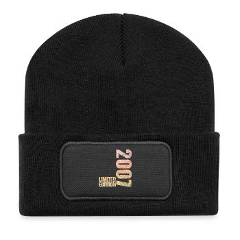 Édition Limitée 2007 18ème Cadeau d’Anniversaire - Beanie recyclé à patch - noir - Devant