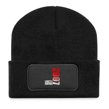 Limited Edition 2007 18. Geburtstag Geschenk - Recycelte Patch Beanie - Schwarz - Vorne