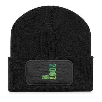 Édition Limitée 2007 18ème Cadeau d’Anniversaire - Beanie recyclé à patch - noir - Devant
