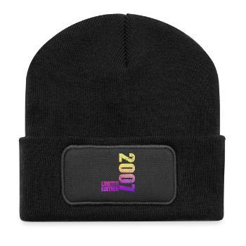 Édition Limitée 2007 18ème Cadeau d’Anniversaire - Beanie recyclé à patch - noir - Devant