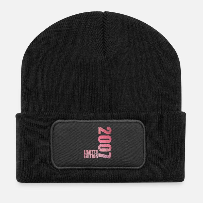Édition Limitée 2007 18ème Cadeau d’Anniversaire - Beanie recyclé à patch - noir