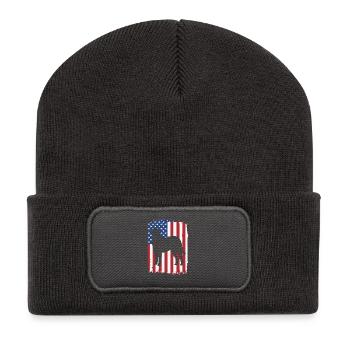 Lévrier irlandais - Beanie recyclé à patch - charbon - Devant
