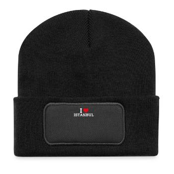 I Love Istanbul Heart Flag Wrong Flag Lover Turkey - Recycled Patch Beanie - black - Front