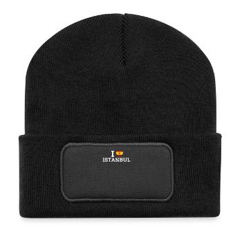 I Love Istanbul Cool Wrong Flag Spain Lover Pun - Recycled Patch Beanie - black - Front