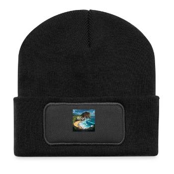 Kelingking Beach - Recycled Patch Beanie - black - Front