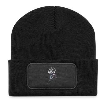 American Football Player Sketch - Recycled Patch Beanie - black - Front
