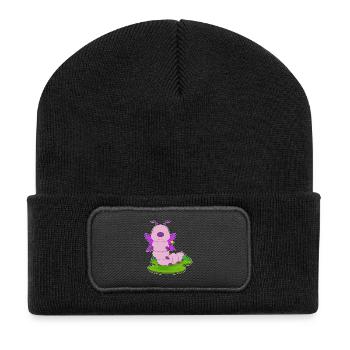 Baguette de fée chenille - Beanie recyclé à patch - noir - Devant