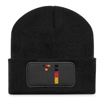 German team supporter football - Recycled Patch Beanie - black - Front