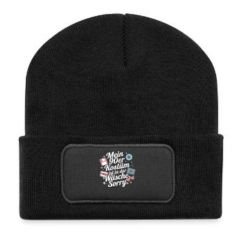 My 90s Costume In The Lingerie Theme Party - Recycled Patch Beanie - black - Front