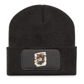 Printemps Printemps Début Fleurs - Beanie recyclé à patch - charbon - Devant