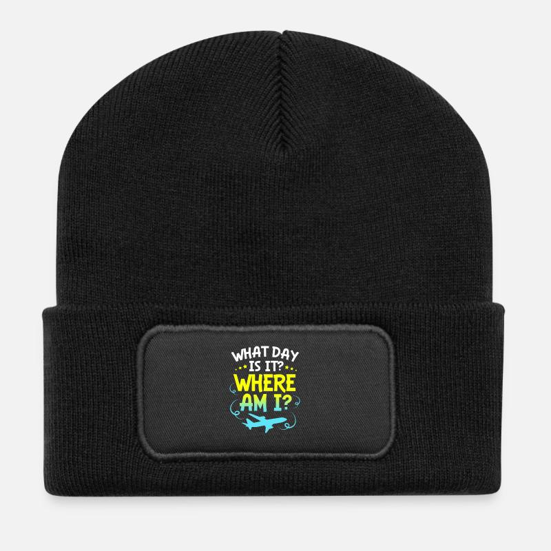 Flugbegleiter Stewardess - Recycelte Patch Beanie - Schwarz