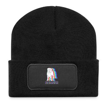 Berner Sennenhund - Recycelte Patch Beanie - Schwarz - Vorne