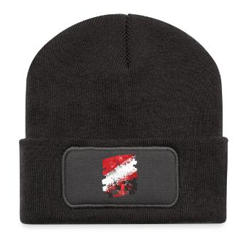 Austria Flag Austria - Recycled Patch Beanie - dark grey - Front