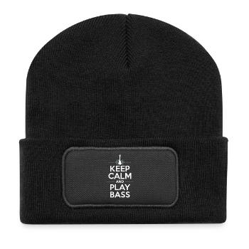Bass Gitarrist Musiker Gear Funk Rock Jazz - Recycelte Patch Beanie - Schwarz - Vorne