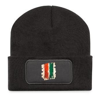 Drapeau italien Italie - Beanie recyclé à patch - charbon - Devant