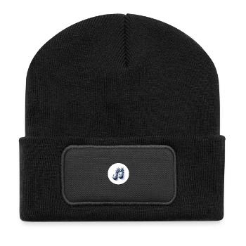 Musical notes in creative design - Recycled Patch Beanie - black - Front