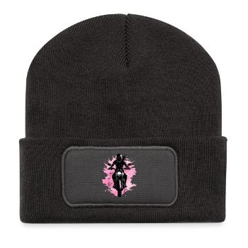 Biker Girl Bikerin Bike - Recycled Patch Beanie - dark grey - Front