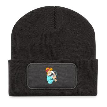 Altenheim Altenpflegerin Krankenpfleger - Recycelte Patch Beanie - Dunkelgrau - Vorne