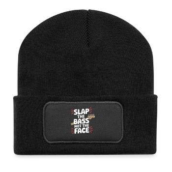 Bass Gitarrist Musiker Gear Funk Rock Jazz - Recycelte Patch Beanie - Schwarz - Vorne
