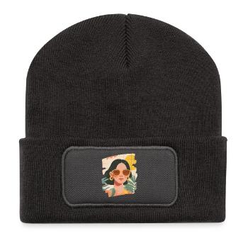 Détente Méditation Prendre soin de soi - Beanie recyclé à patch - charbon - Devant
