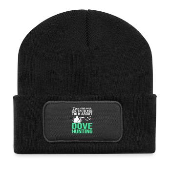Pigeon Hunt Hunting Hunters - Recycled Patch Beanie - black - Front