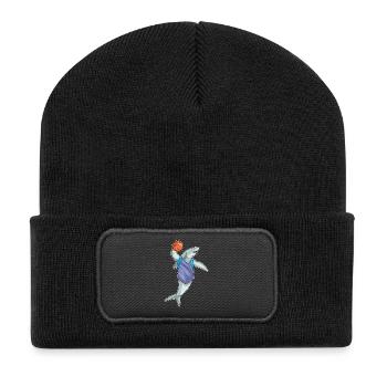 Requin Basketteur Basketteur - Beanie recyclé à patch - noir - Devant