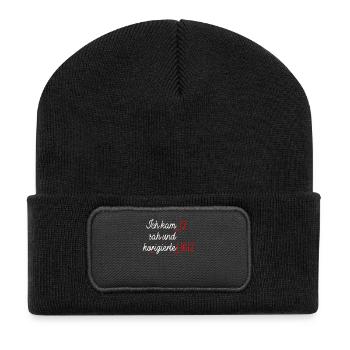 Deutschlehrer Ich Kam Sah Und Korrigierte Lehrer - Recycelte Patch Beanie - Schwarz - Vorne