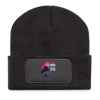 Édition limitée Anime Girl Goth Kawaii Gift - Beanie recyclé à patch - charbon - Devant