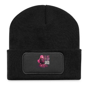 Limited Edition Anime Girl Pastel Goth Yami Kawaii - Recycelte Patch Beanie - Schwarz - Vorne