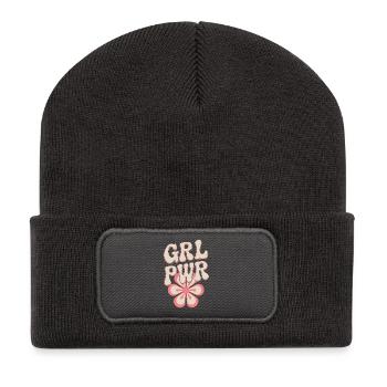 Frauen Power GRL PWR Girl Patriarchat Feminismus - Recycelte Patch Beanie - Dunkelgrau - Vorne