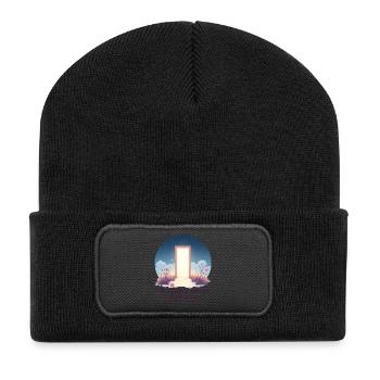 Open Door Trust Alan Watts Faith Quote - Recycled Patch Beanie - black - Front