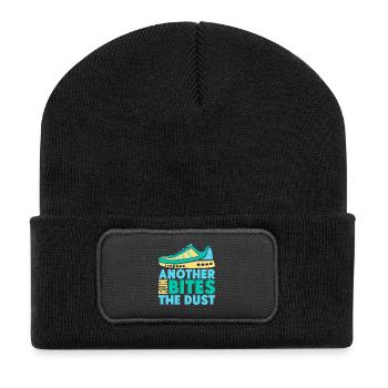 Courir une autre course mord le marathonien - Beanie recyclé à patch - noir - Devant