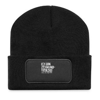 Ich bin Zehnundvierzig Geschenk Für 50. Geburtstag - Recycelte Patch Beanie - Schwarz - Vorne