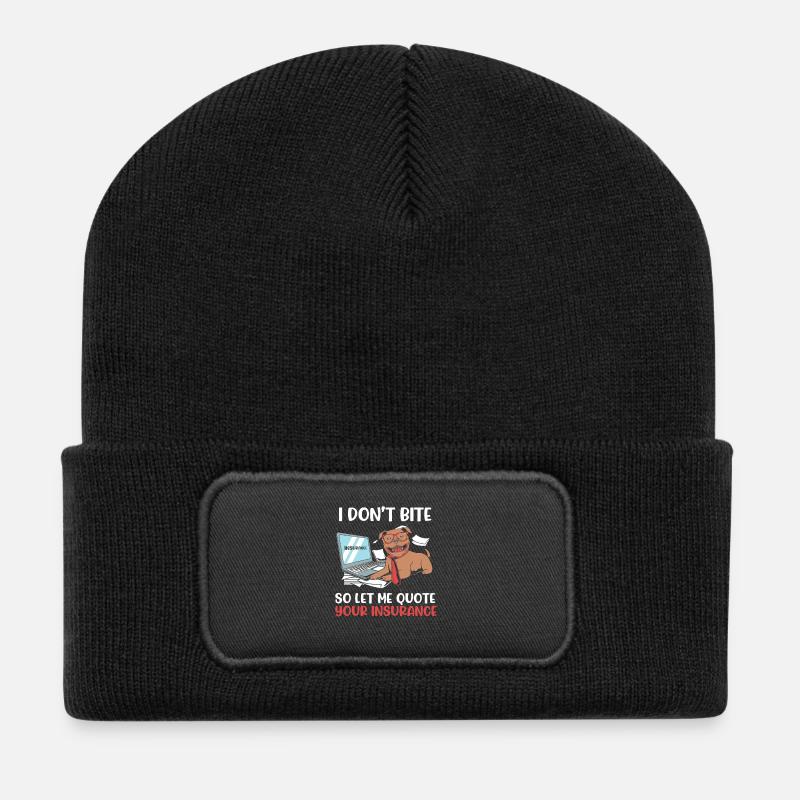 Versicherung Versicherungsagent Vermögen - Recycelte Patch Beanie - Schwarz