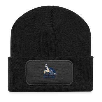Relaxed turtle – pure deep relaxation - Recycled Patch Beanie - black - Front