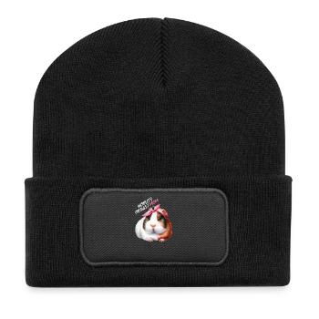 Worlds Okayest Mom Cochon d’Inde Maman Maman - Beanie recyclé à patch - noir - Devant